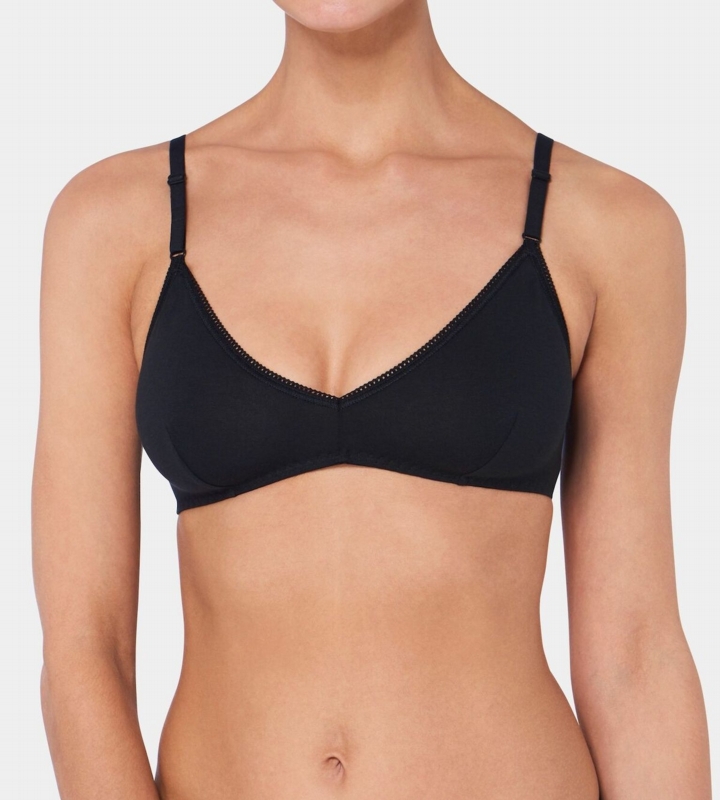 Buy Sloggi Black 24/7 100 Non Wired Cotton Bra Top from Next Luxembourg